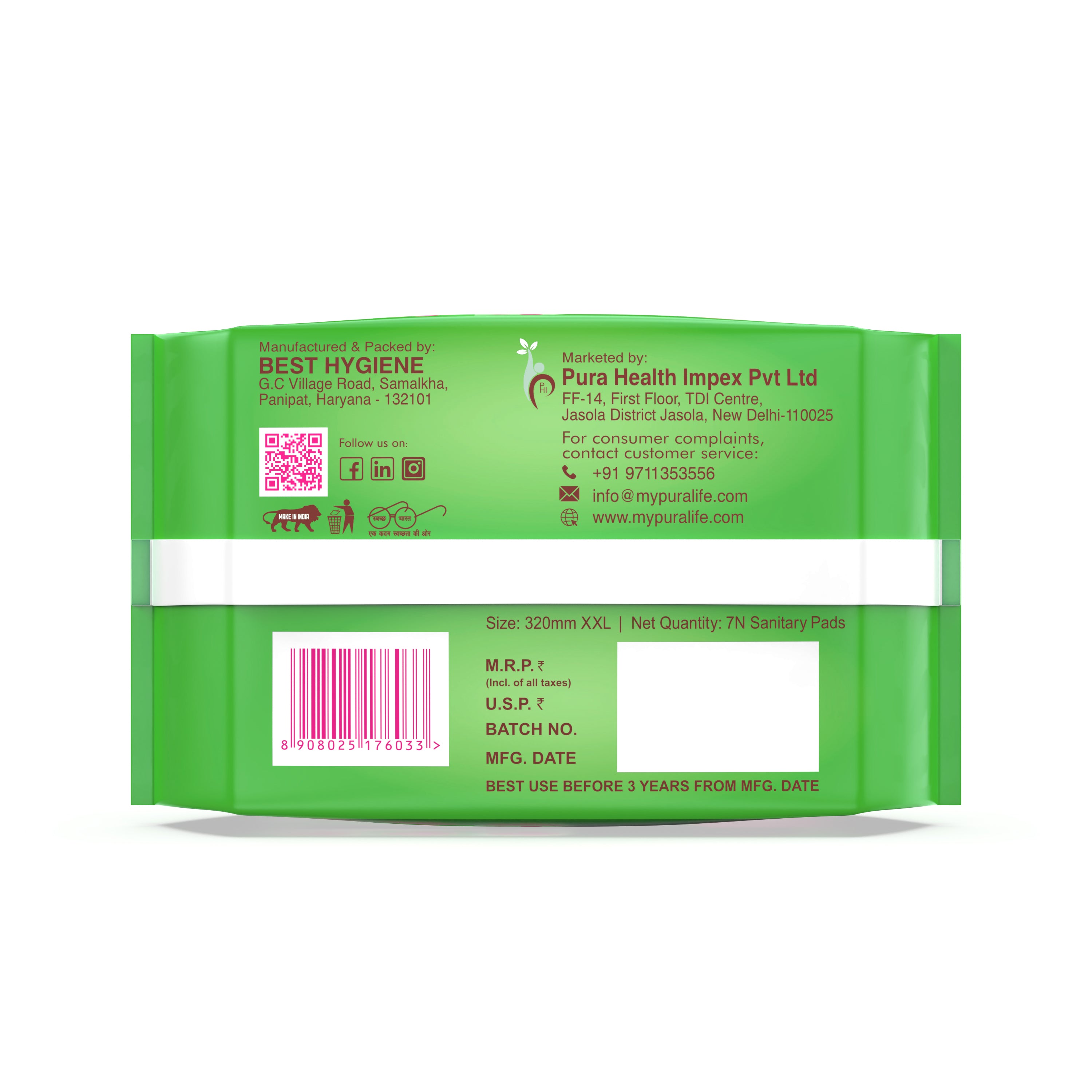VEENI - Extra Large Tri Fold Pads Ultra - XXL