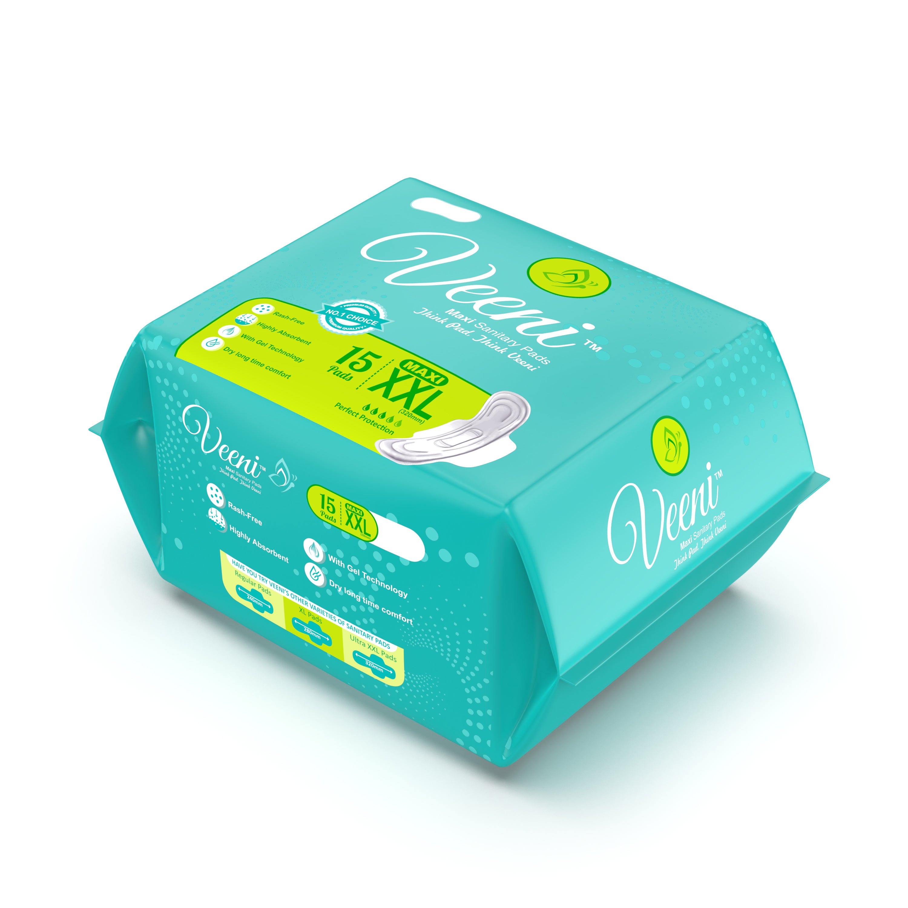 VEENI - Extra Large Tri Fold Pads Maxi - XXL