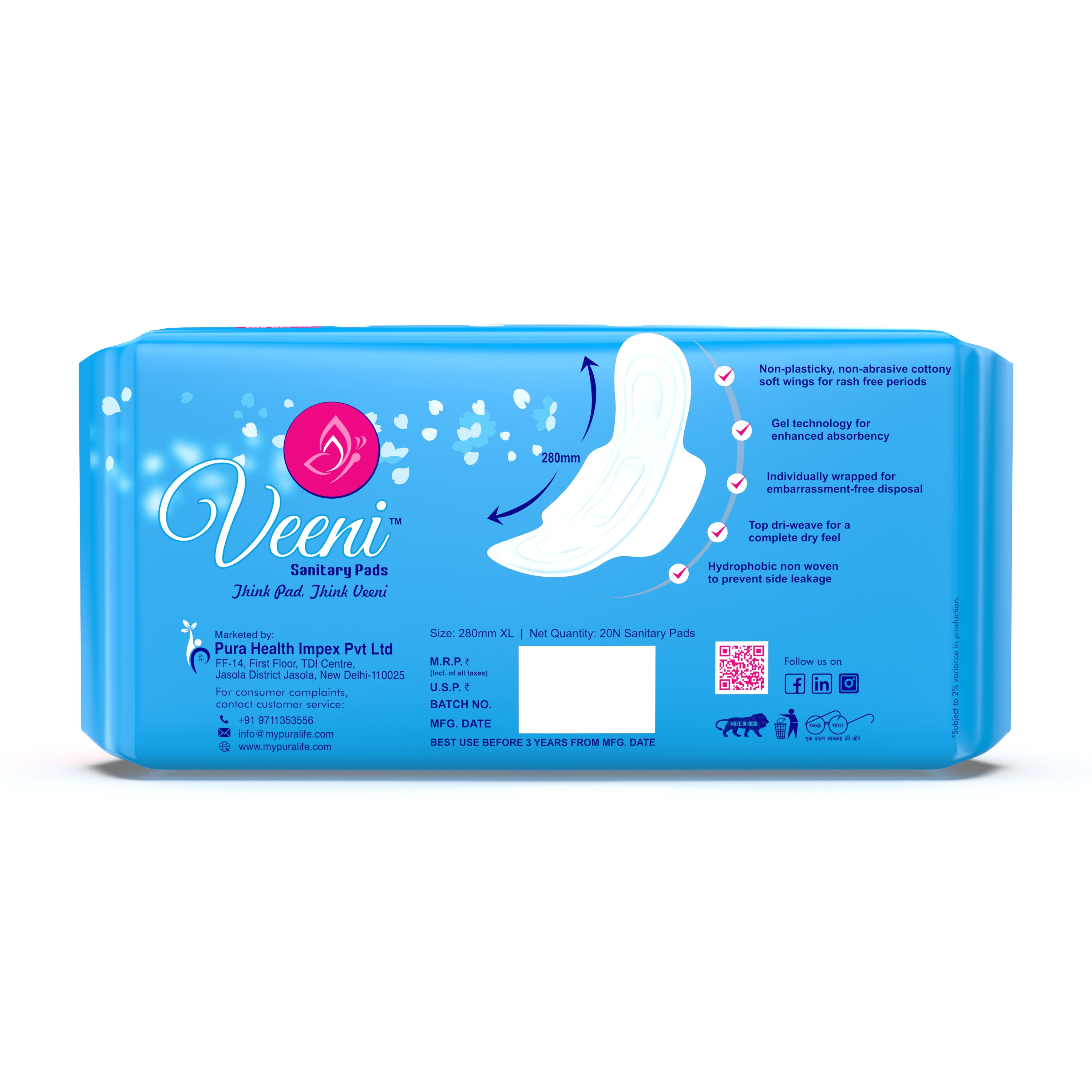 Heavy Flow Sanitary Pads - XL