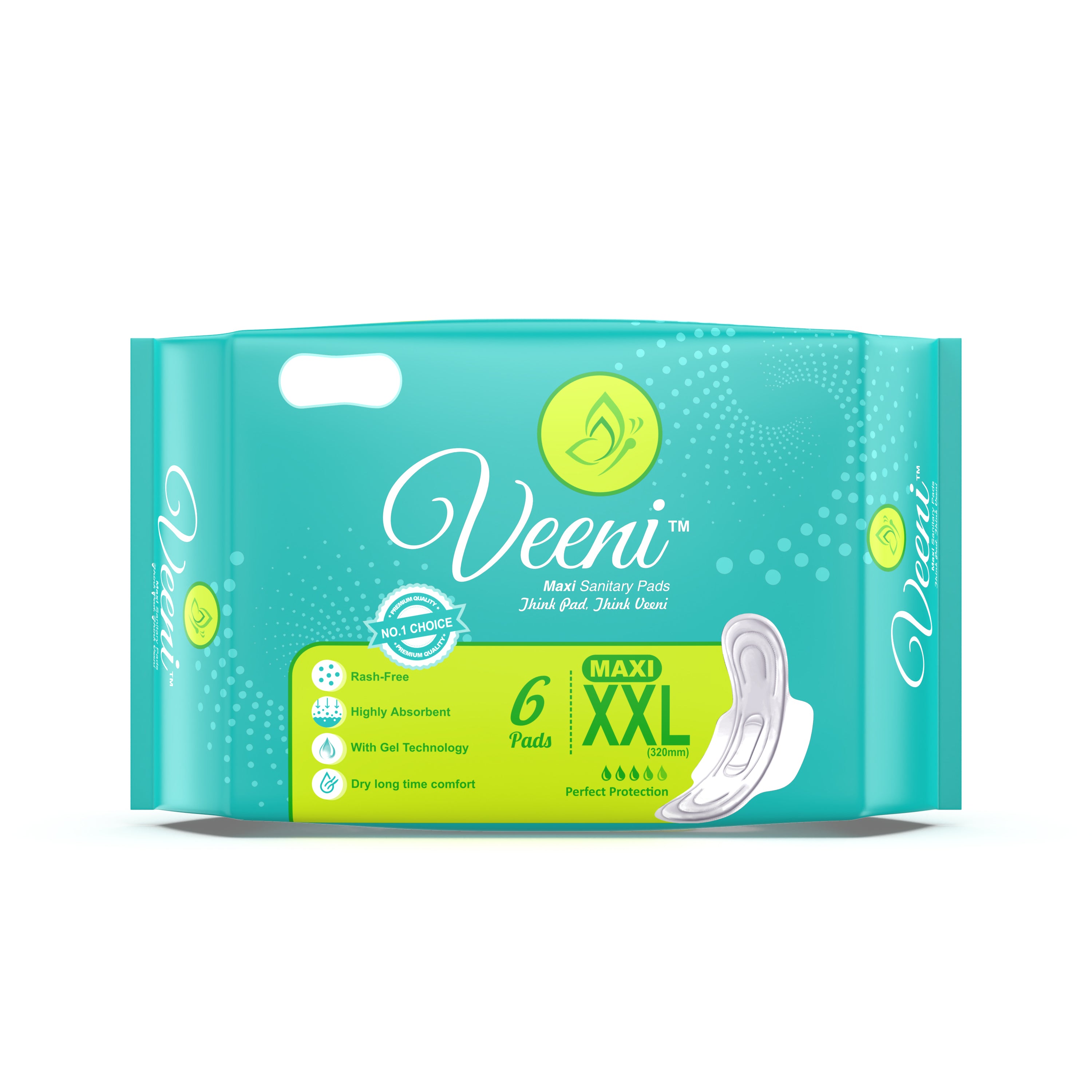 VEENI - Extra Large Tri Fold Pads Maxi - XXL (30 Pads)