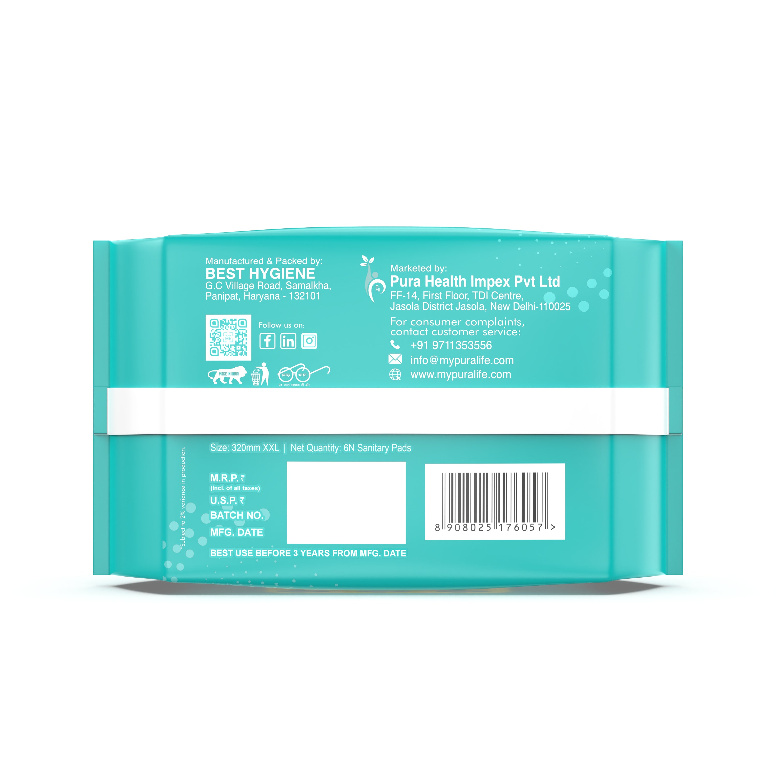 VEENI - Extra Large Tri Fold Pads Maxi - XXL