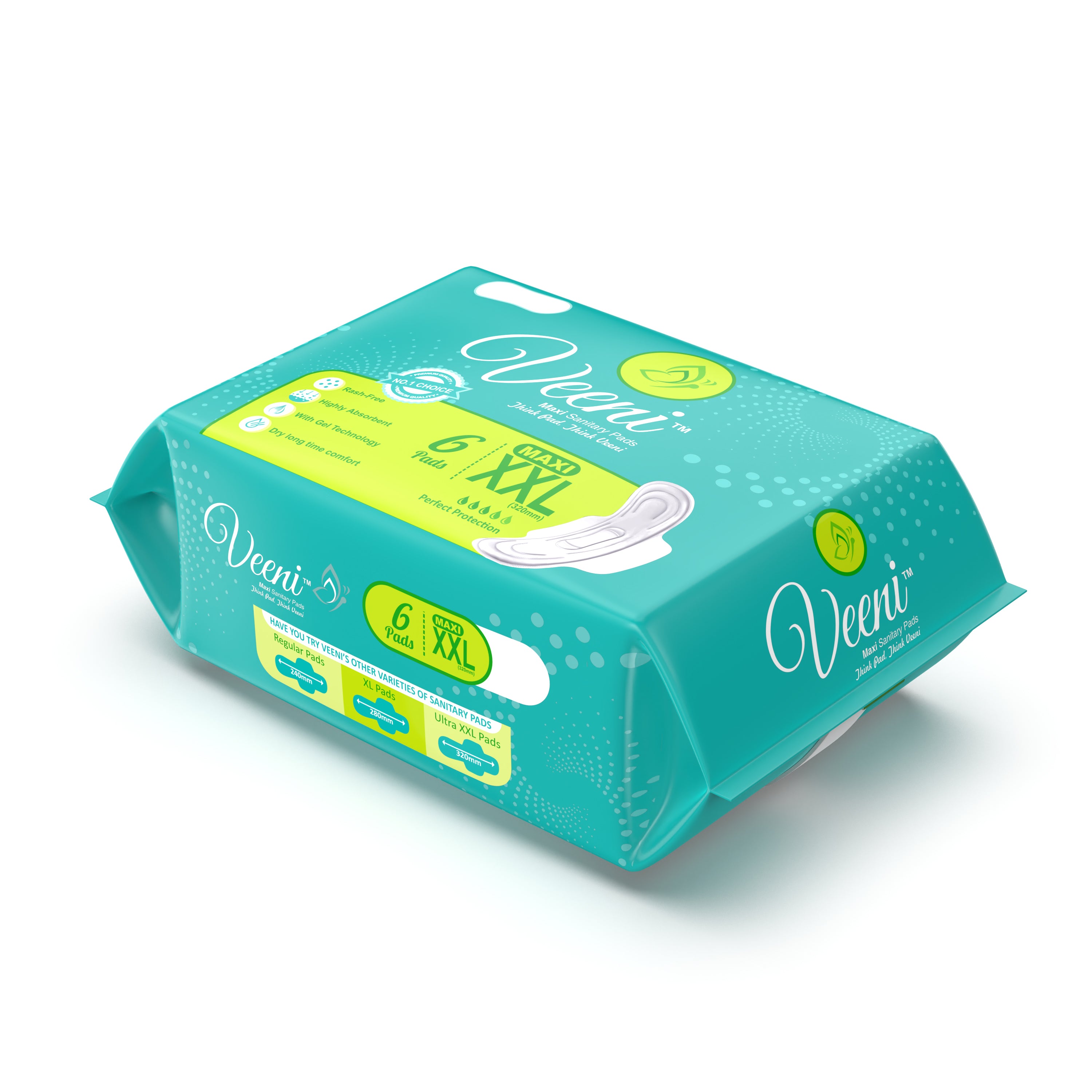 VEENI - Extra Large Tri Fold Pads Maxi - XXL