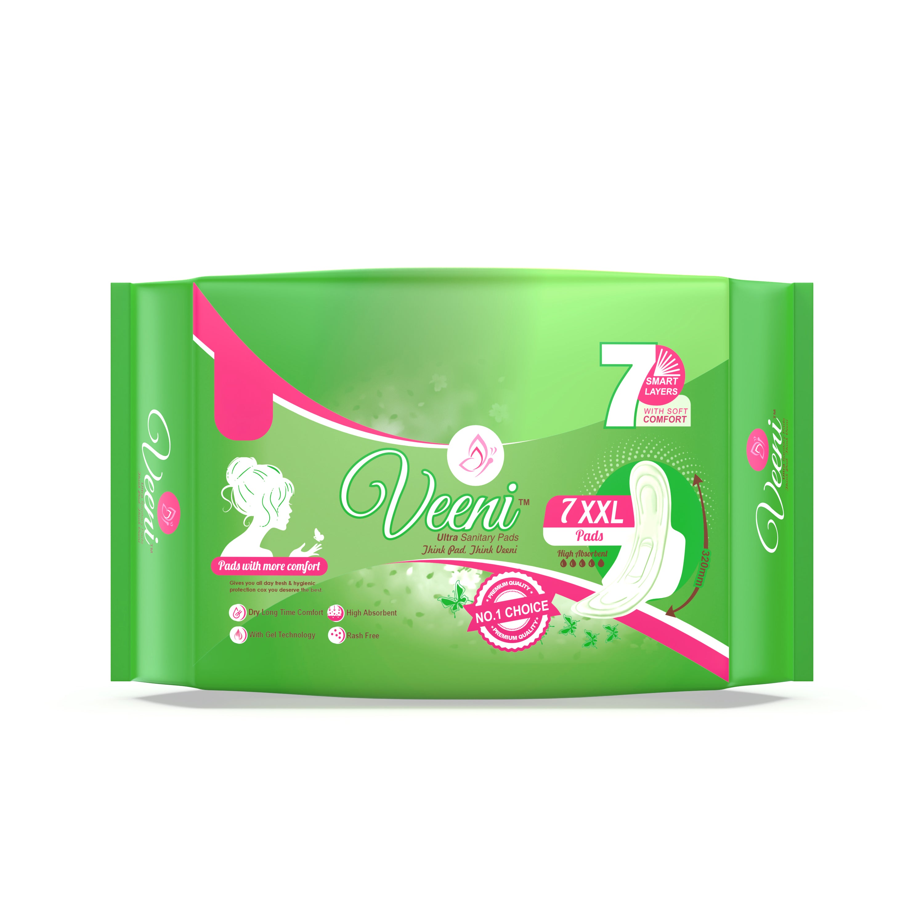 VEENI - Extra Large Sanitary Pads Combo Pack - XXL