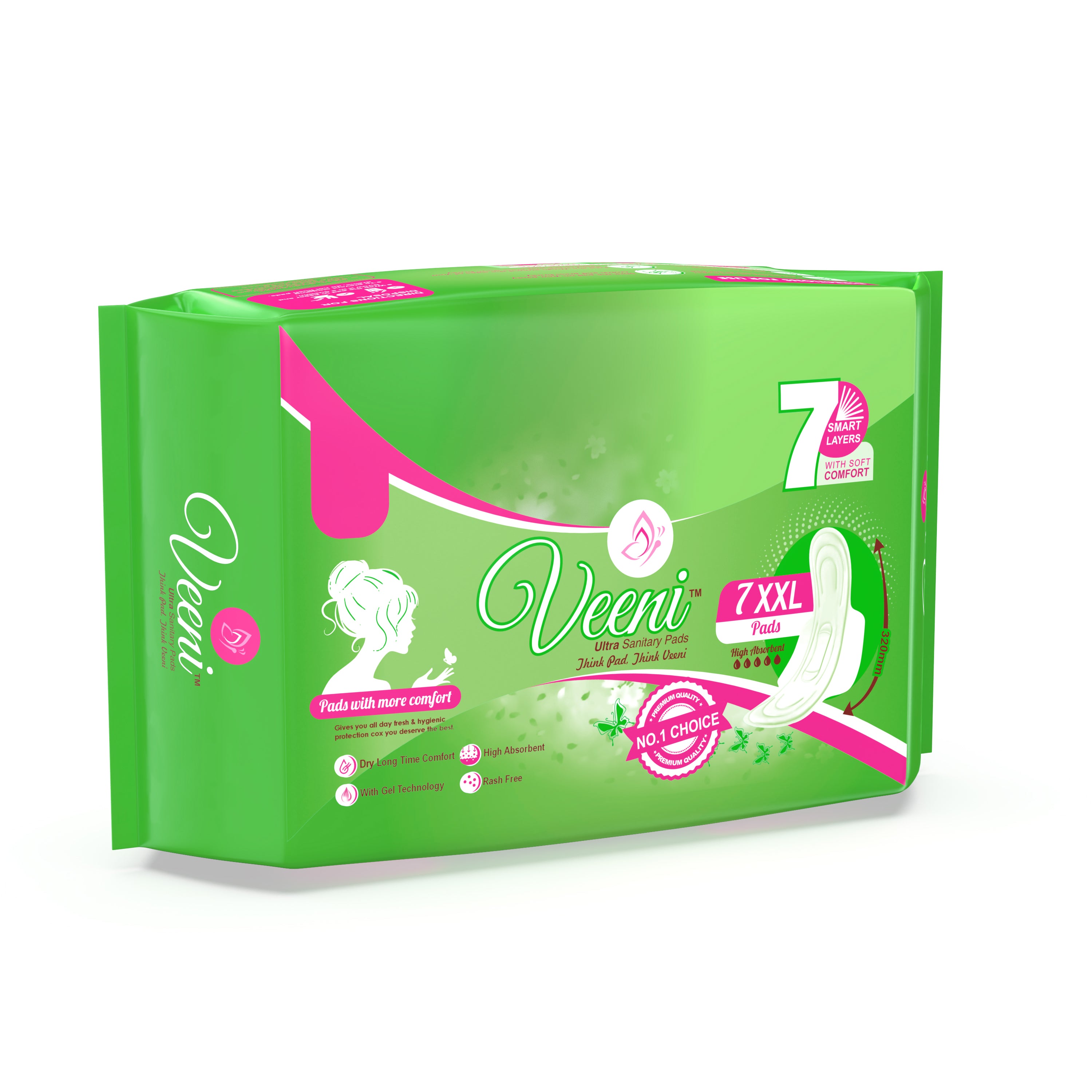 VEENI - Extra Large Tri Fold Pads Ultra - XXL