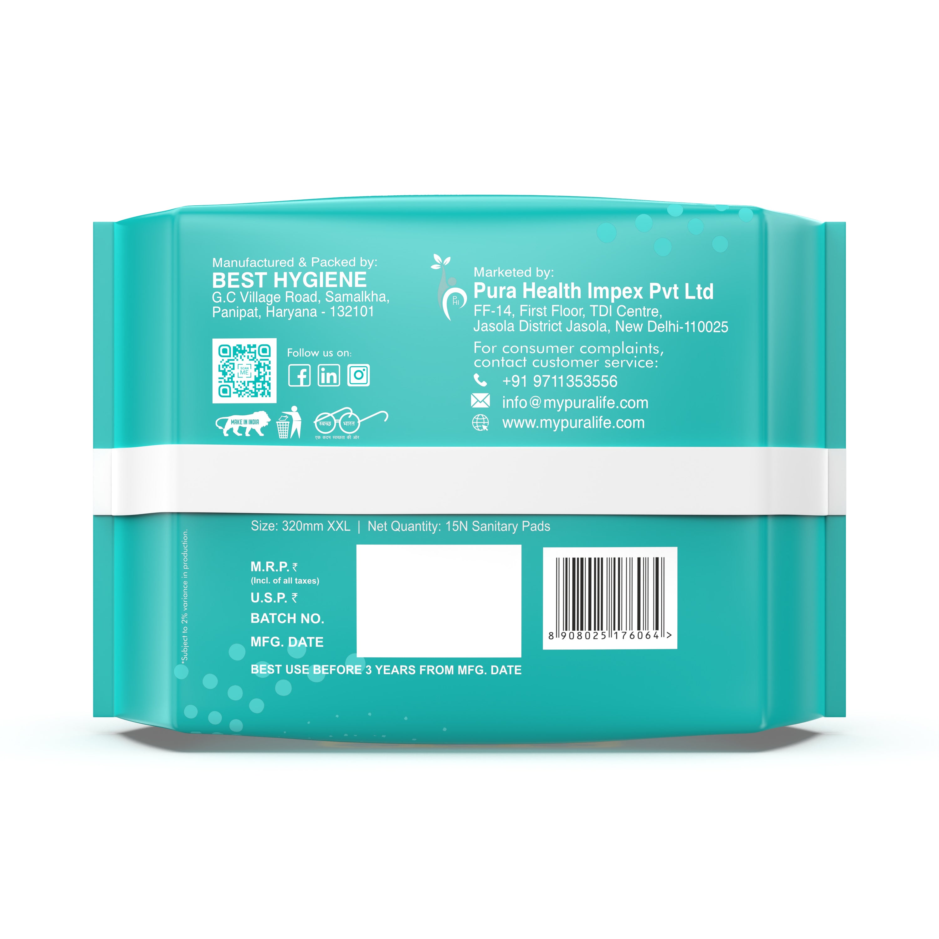 VEENI - Extra Large Tri Fold Pads Maxi - XXL